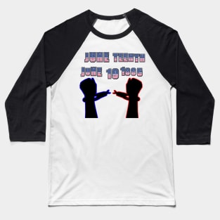 (June Teenth) t-shirt with American flag Baseball T-Shirt